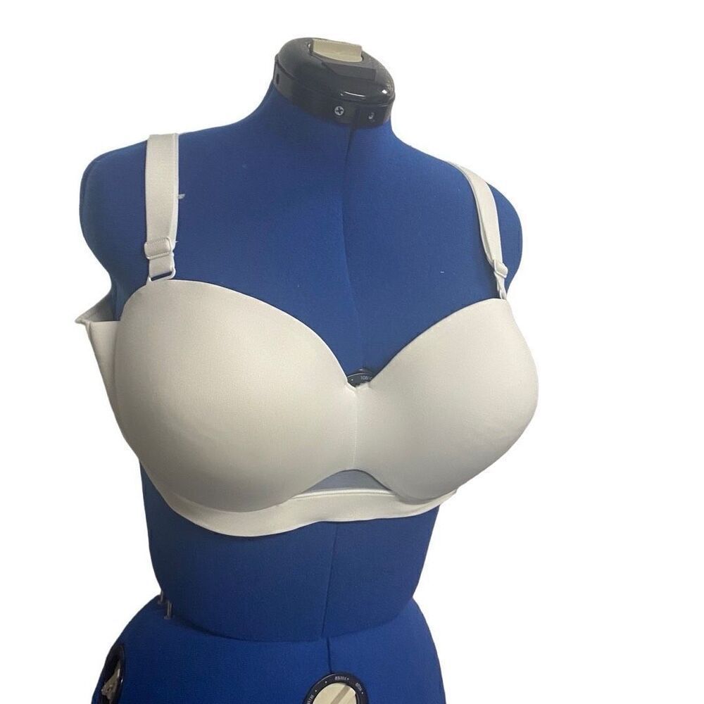 CACIQUE Women’s Straps Or Strapless Comfort Bliss White Wire Bra Size 44B White‎